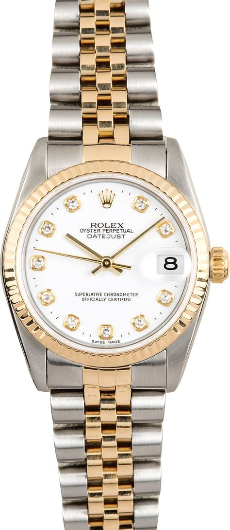 midsize rolex datejust diamond dial &